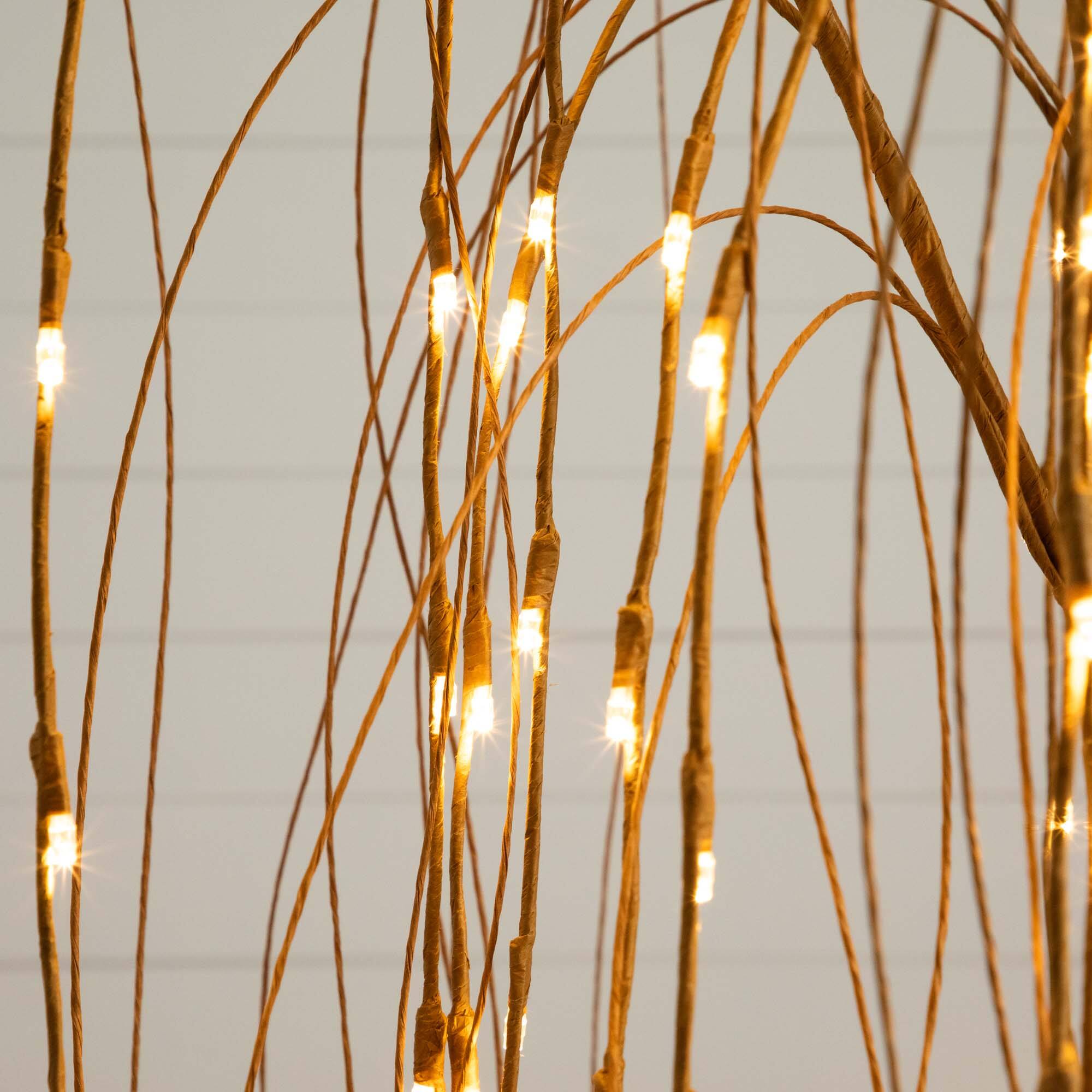 6ft. Pre-Lit Willow Artificial Christmas Tree, Warm White LED Lights